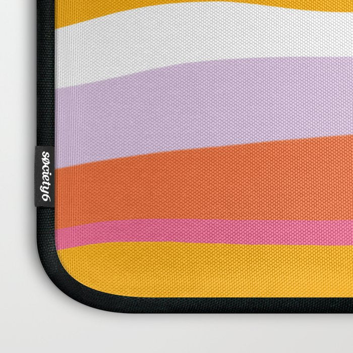 cali beach stripes Laptop Sleeve Gallery Image 3