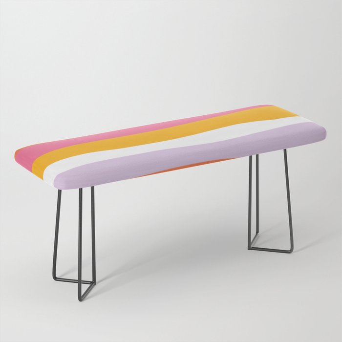 cali beach stripes Bench Gallery Image 1
