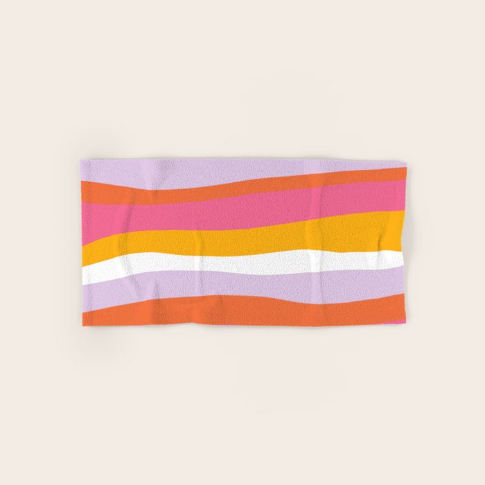 cali beach stripes Bath Towel Gallery Image 1