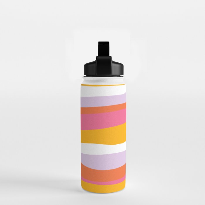 cali beach stripes Water Bottle Gallery Image 2