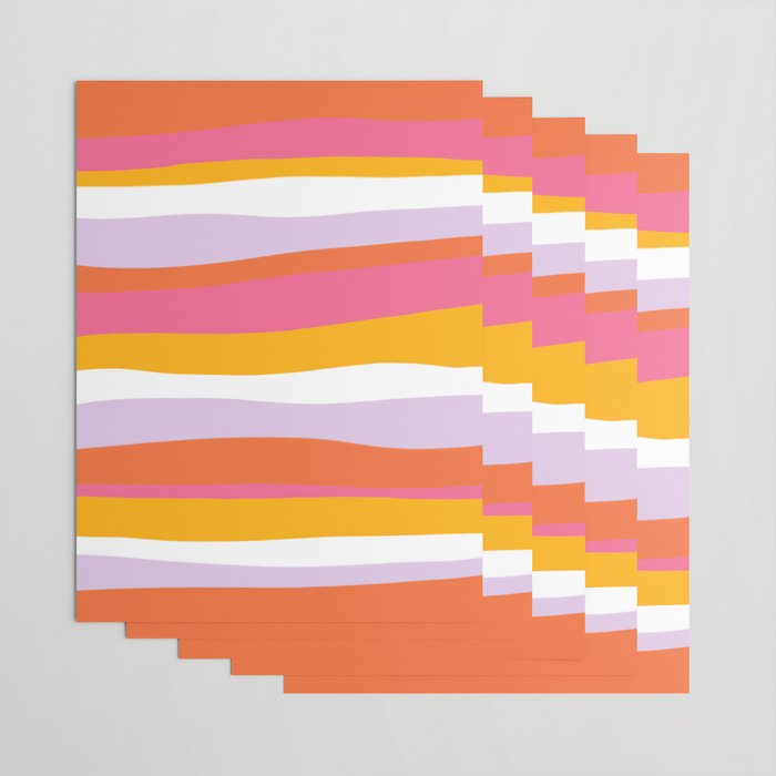cali beach stripes Wrapping Paper Gallery Image 3