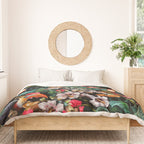 Exotic Blooms and Toucans Duvet Cover Gallery Image 3