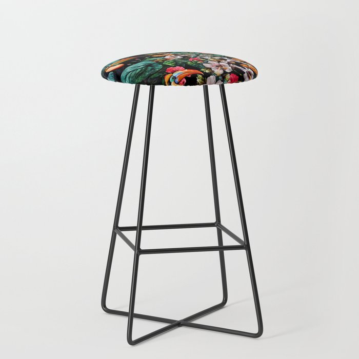 Exotic Blooms and Toucans Stool Gallery Image 1
