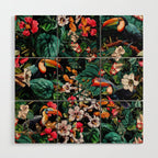 Exotic Blooms and Toucans Wood Wall Art Gallery Image 1