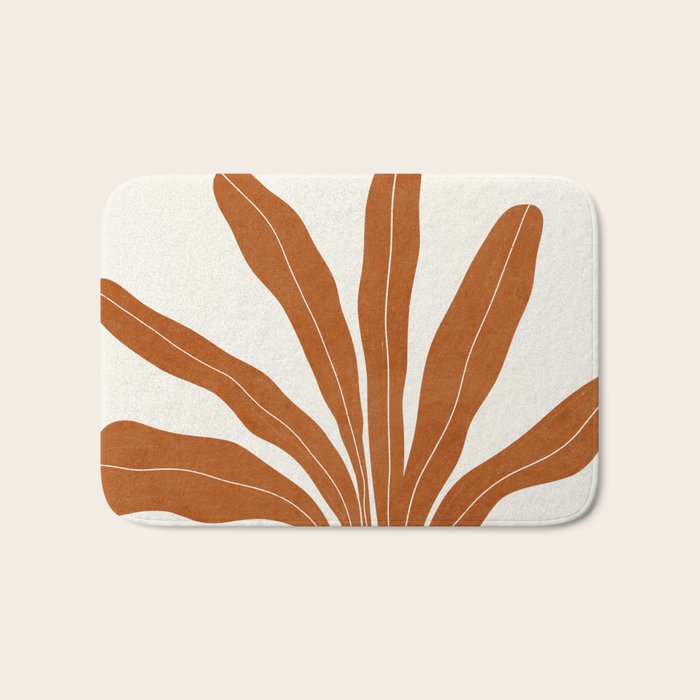 Two Green Vases & Orange Plant Bath Mat Gallery Image 1