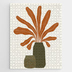 Two Green Vases & Orange Plant Jigsaw Puzzle Gallery Image 1