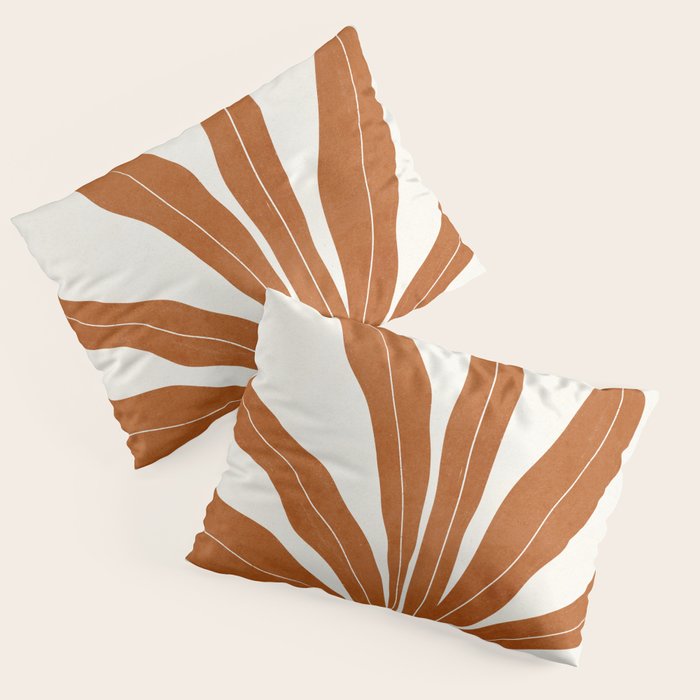 Two Green Vases & Orange Plant Pillow Sham Gallery Image 1