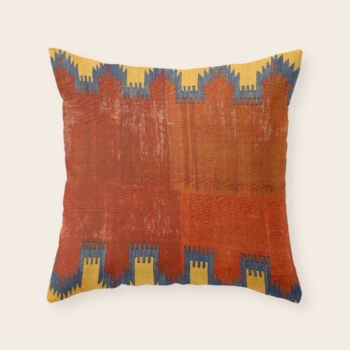 Karapinar Konya Central Anatolian Kilim Print Throw Pillow Gallery Image 6