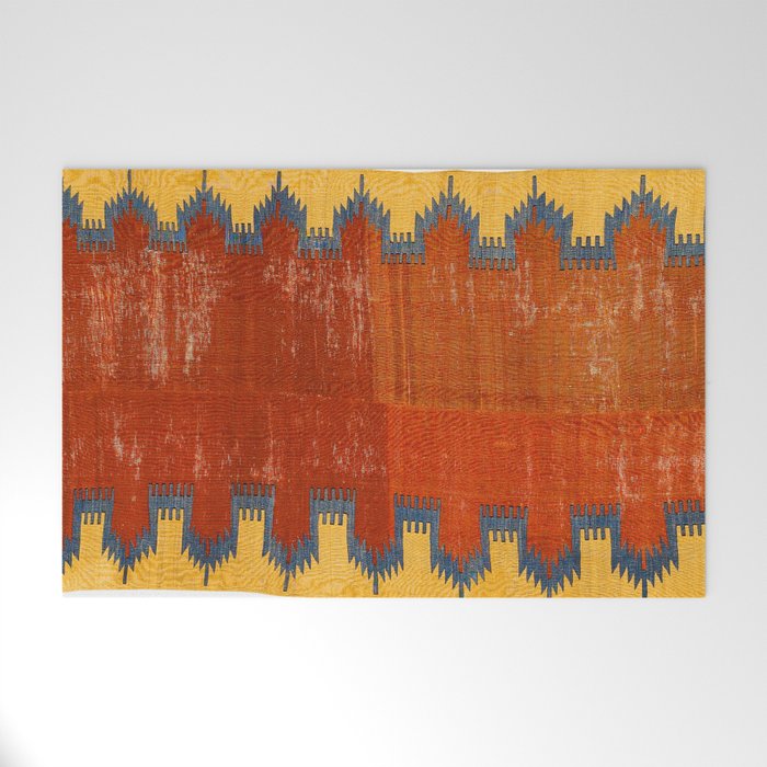 Karapinar Konya Central Anatolian Kilim Print Welcome Mat Gallery Image 1