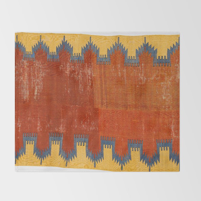 Karapinar Konya Central Anatolian Kilim Print Throw Blanket Gallery Image 2