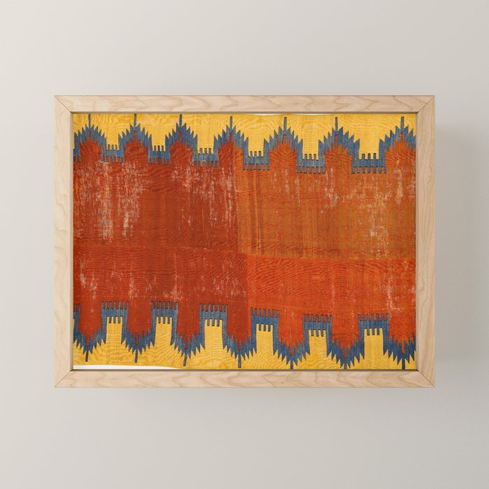 Karapinar Konya Central Anatolian Kilim Print Mini Art Print Gallery Image 1