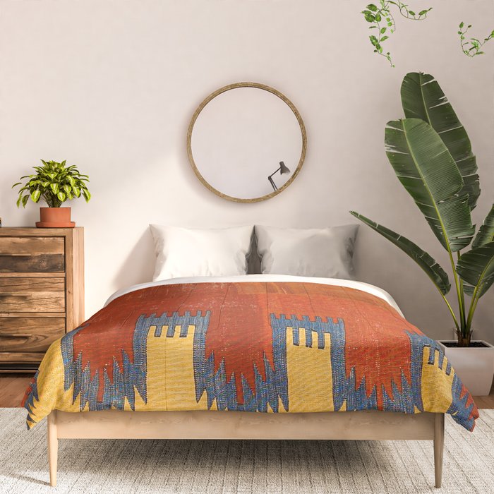 Karapinar Konya Central Anatolian Kilim Print Comforter Gallery Image 3