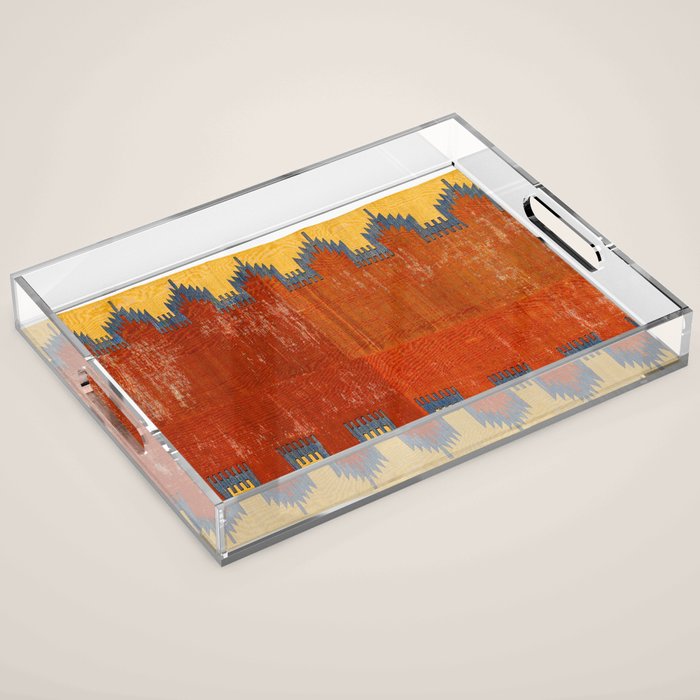 Karapinar Konya Central Anatolian Kilim Print Acrylic Tray Gallery Image 1