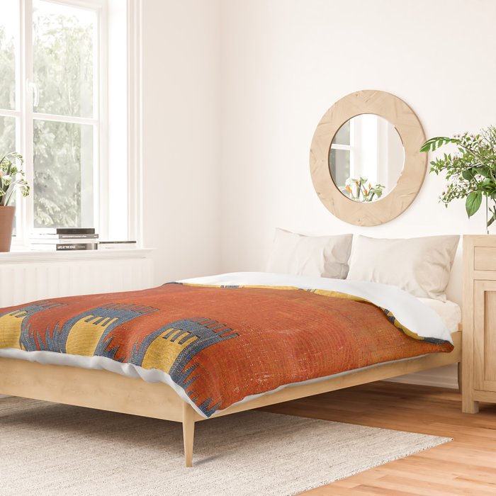 Karapinar Konya Central Anatolian Kilim Print Duvet Cover Gallery Image 2