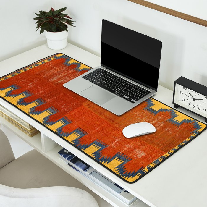 Karapinar Konya Central Anatolian Kilim Print Desk Mat Gallery Image 2
