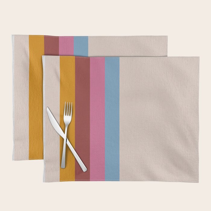 Modern Abstract Rainbow Placemat Gallery Image 1