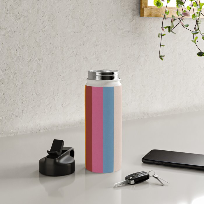 Modern Abstract Rainbow Water Bottle Gallery Image 4