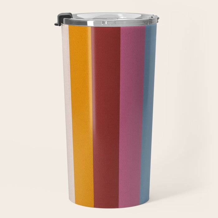 Modern Abstract Rainbow Travel Mug Gallery Image 3