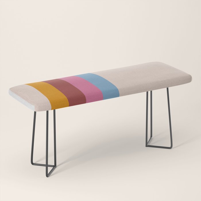 Modern Abstract Rainbow Bench Gallery Image 1