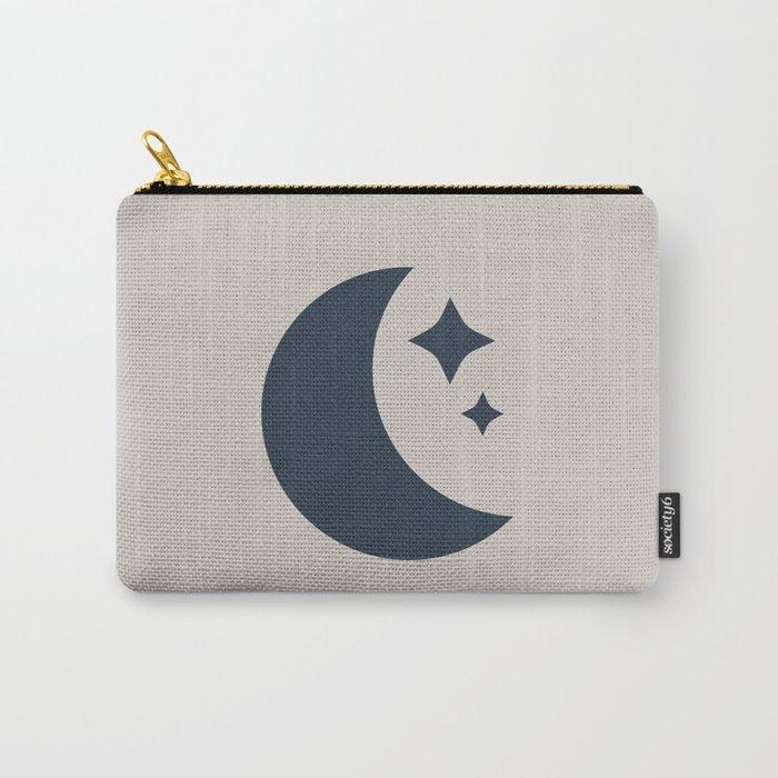 Moon & Stars - Dark Blue Carry All Pouch Gallery Image 1