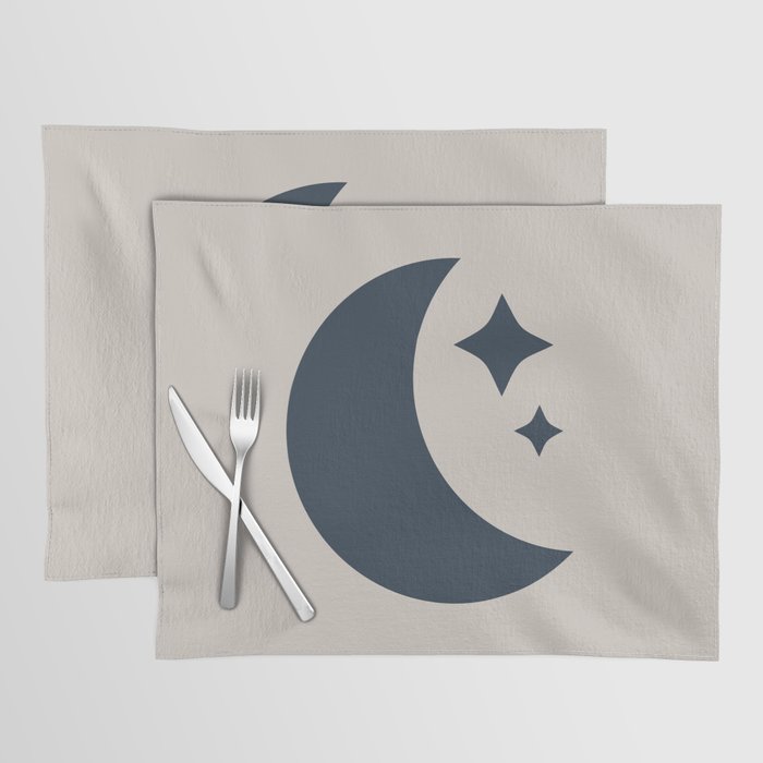 Moon & Stars - Dark Blue Placemat Gallery Image 1