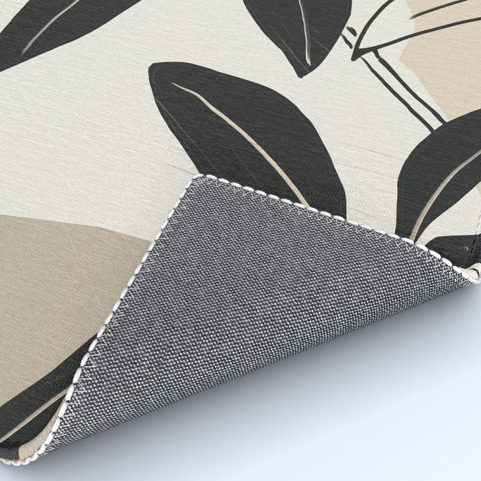 Modern Abstract Art Plant Rug Gallery Image 4