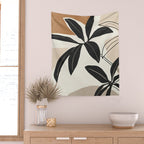 Modern Abstract Art Plant Wall Tapestry Gallery Image 2