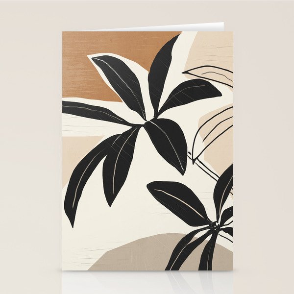 Modern Abstract Art Plant Stationery Card Gallery Image 1