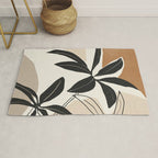 Modern Abstract Art Plant Rug Gallery Image 1