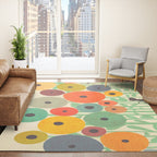 Cat in flower garden Rug Gallery Image 4