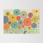Cat in flower garden Rug Gallery Image 2