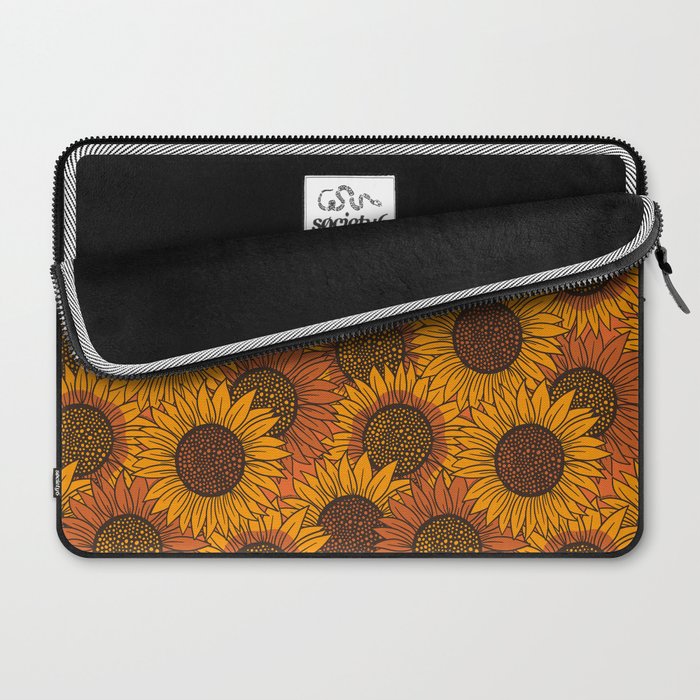 Fall Sunflower Print Laptop Sleeve Gallery Image 2