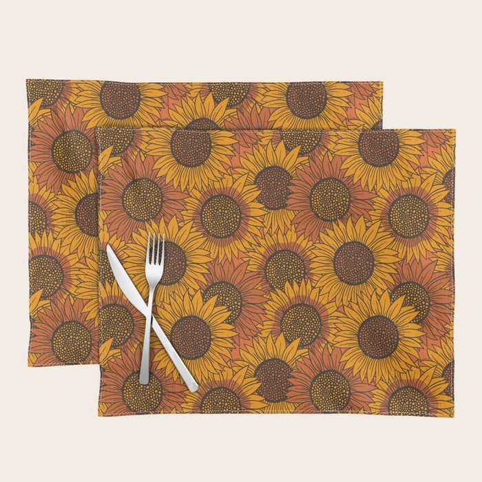 Fall Sunflower Print Placemat Gallery Image 1