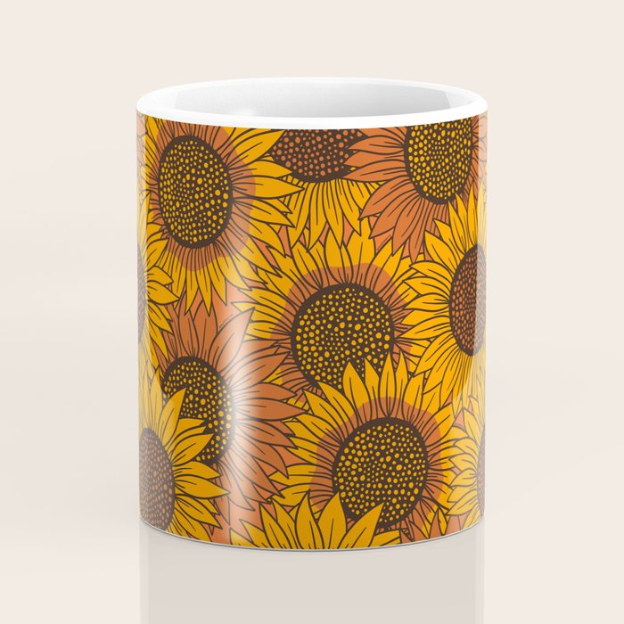 Fall Sunflower Print Coffee Mug Gallery Image 4