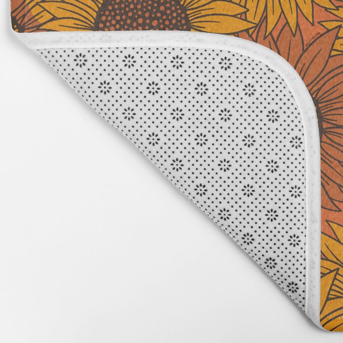 Fall Sunflower Print Bath Mat Gallery Image 2