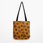 Fall Sunflower Print Tote Bag Gallery Image 2