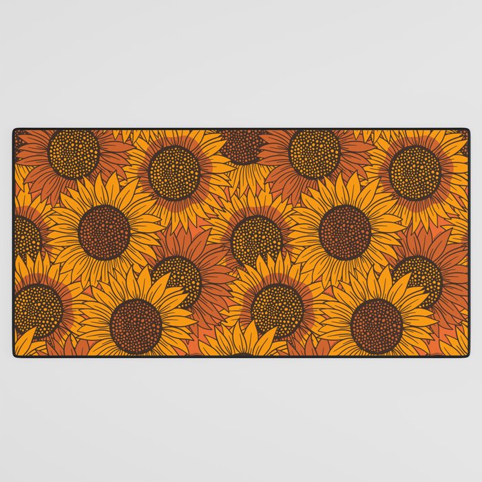 Fall Sunflower Print Desk Mat Gallery Image 3