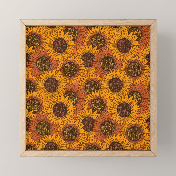 Fall Sunflower Print Mini Art Print Gallery Image 1