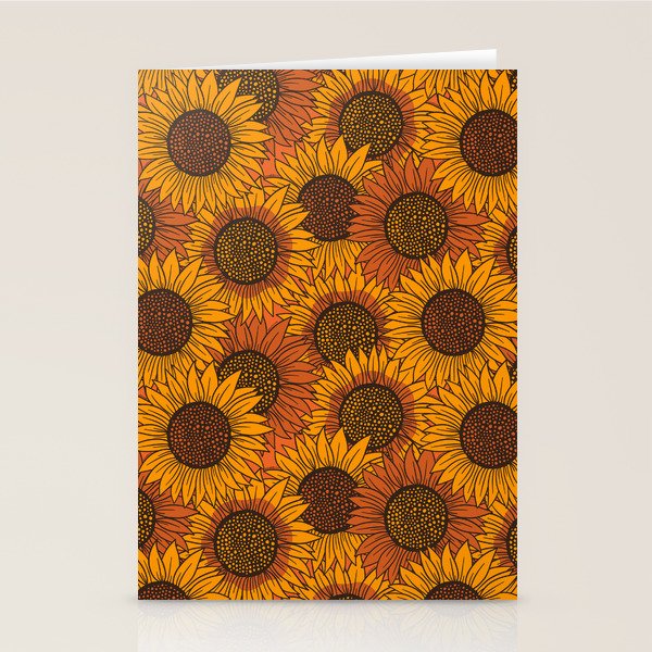 Fall Sunflower Print Stationery Card Gallery Image 2