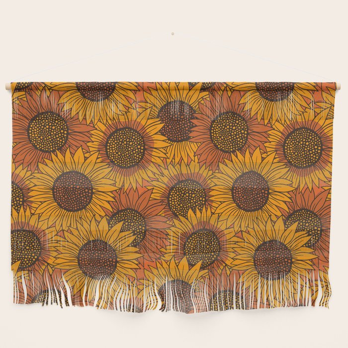 Fall Sunflower Print Wall Hanging Gallery Image 1