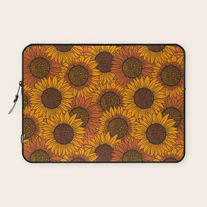 Fall Sunflower Print Laptop Sleeve Gallery Image 1