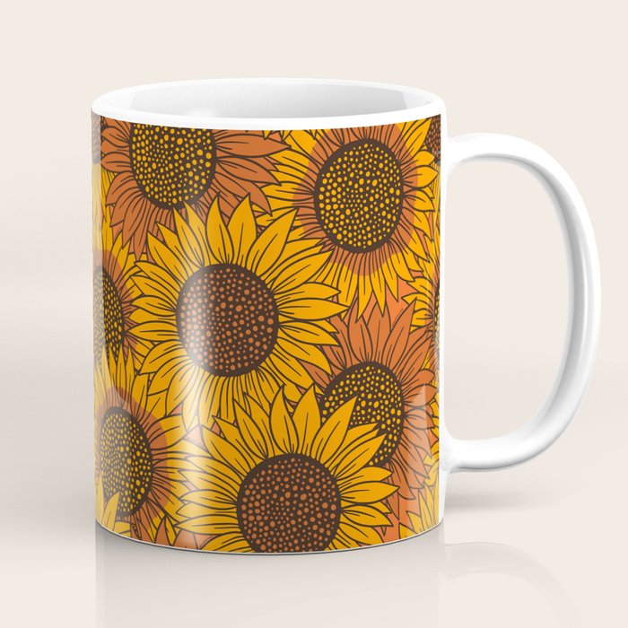 Fall Sunflower Print Coffee Mug Gallery Image 1
