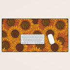 Fall Sunflower Print Desk Mat Gallery Image 1