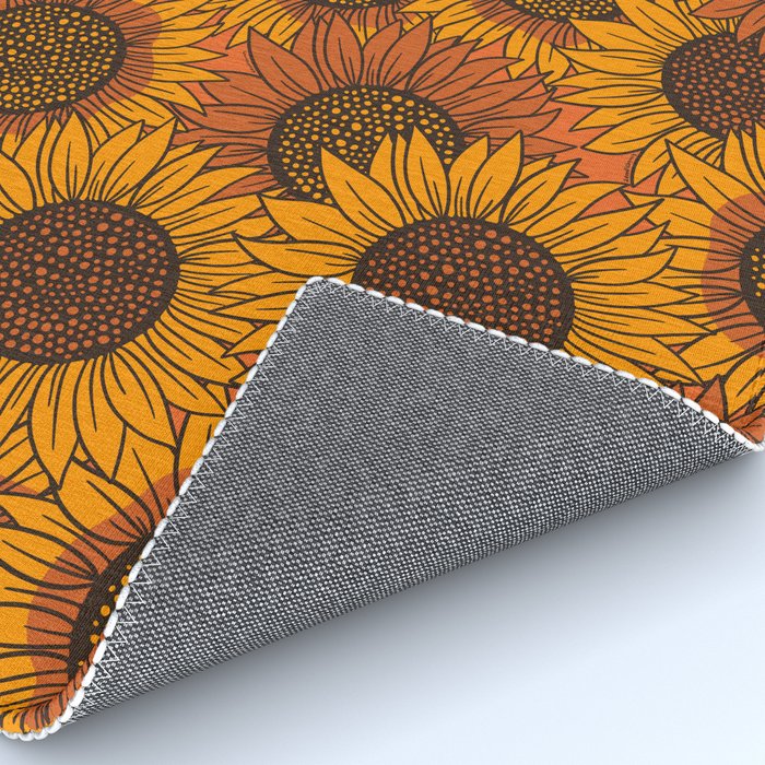 Fall Sunflower Print Rug Gallery Image 4