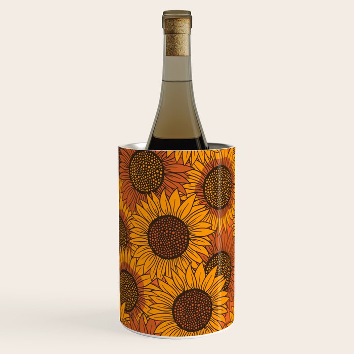 Fall Sunflower Print Wine Chiller Gallery Image 2