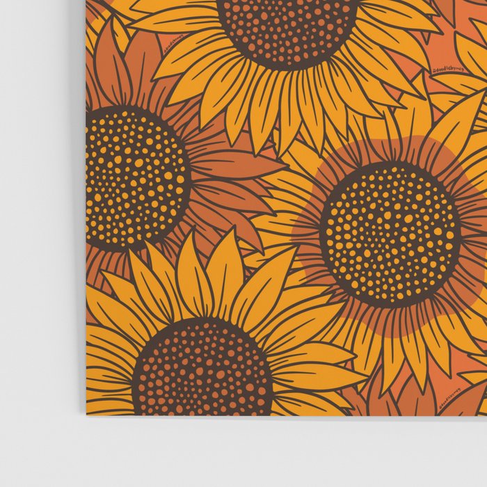 Fall Sunflower Print Poster Gallery Image 3