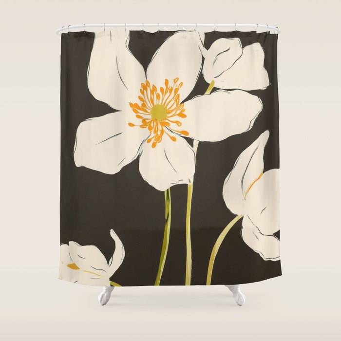Midnight Bloom Shower Curtain Gallery Image 1