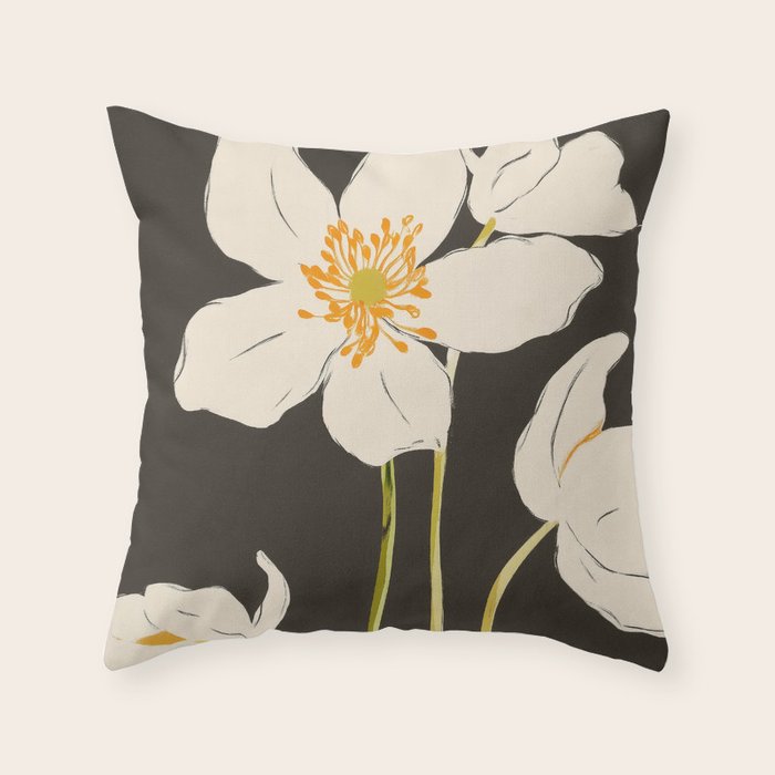 Midnight Bloom Throw Pillow Gallery Image 6