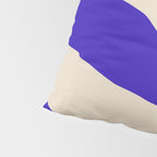 Blue Cobalt Abstract Minimalist Organic Forms Pattern with Beige Pillow Sham Gallery Image 4