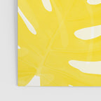Mellow Yellow Monstera Leaves White Background #decor #society6 #buyart Poster Gallery Image 3